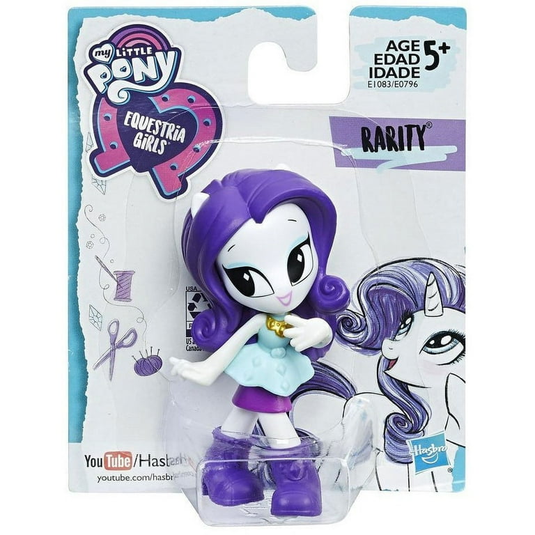 Hasbro My Little Pony Minis Rarity Mini Doll 3 inch Purple Hair Fashionista Walmart