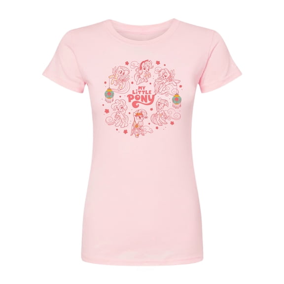 My Little Pony - Lunar New Year Pink Ponies - Juniors Fitted Graphic T-Shirt