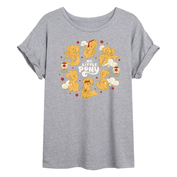 My Little Pony - Lunar New Year Ponies - Juniors Oversized Graphic T-Shirt