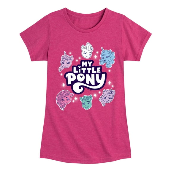 My Little Pony - New Gen Logo Heads - Girls Fitted Short Sleeve Tee