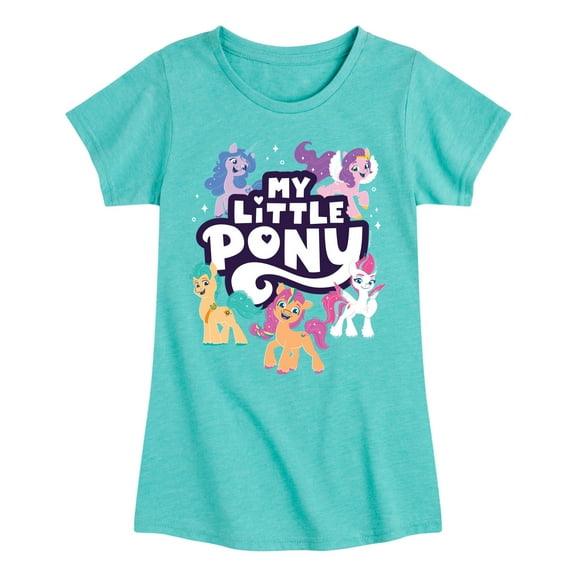 My Little Pony - New Gen Ponies Logo - Girls Fitted Short Sleeve Tee