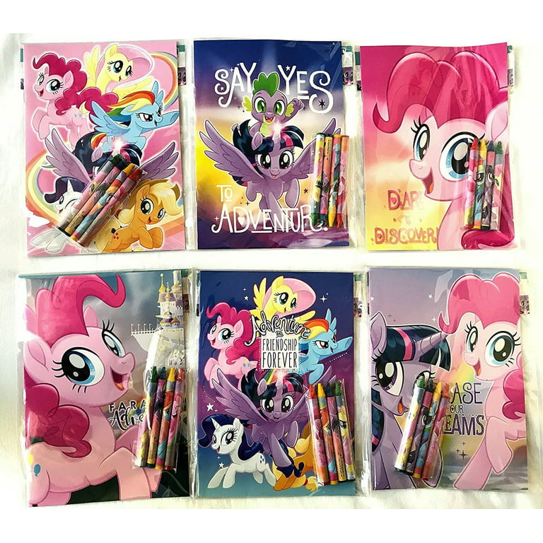 12 pcs My Little Pony Coloring Book with Crayon Party Favors Activity Book