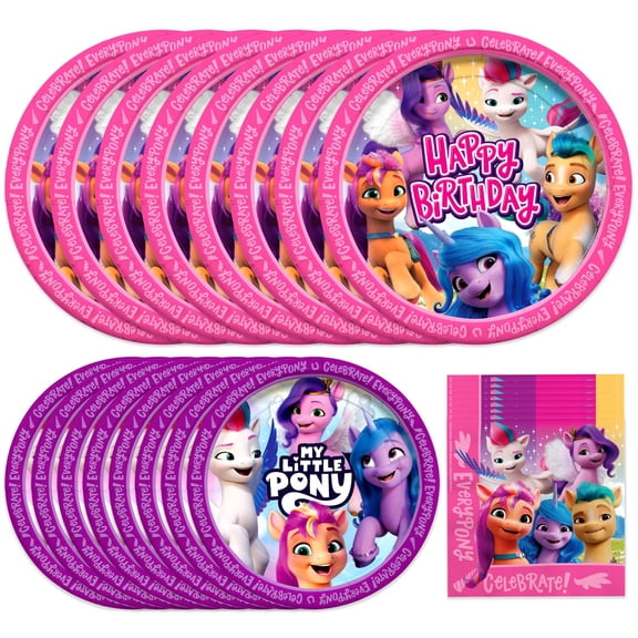 My Little Pony Party Tableware Starter Set for 16 Guests