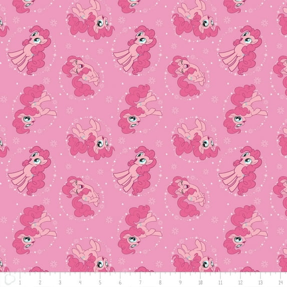 My Little Pony Pinkie Pie Light Pink 100% Cotton Fabric Sold by the Yard