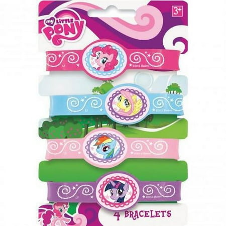 My Little Pony 'Pinkie Pie' Rubber Bracelets / Favors (4ct)
