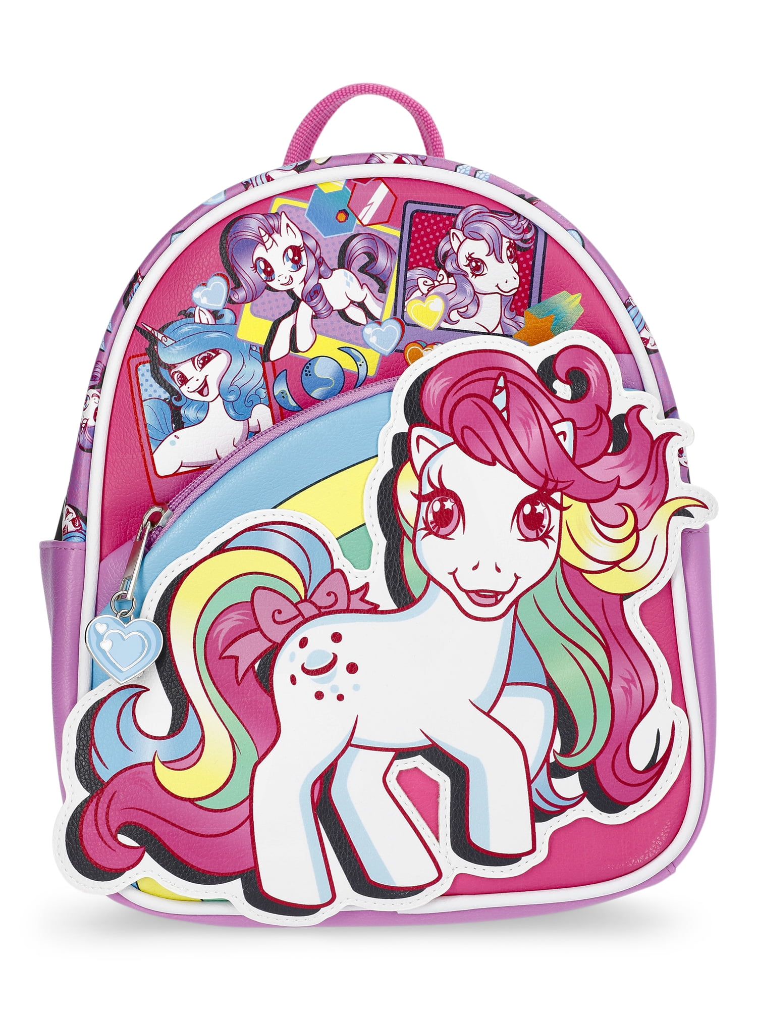 big pony seersucker mini backpack My Little Pony Women's Faux Leather Mini Backpack, 10.5