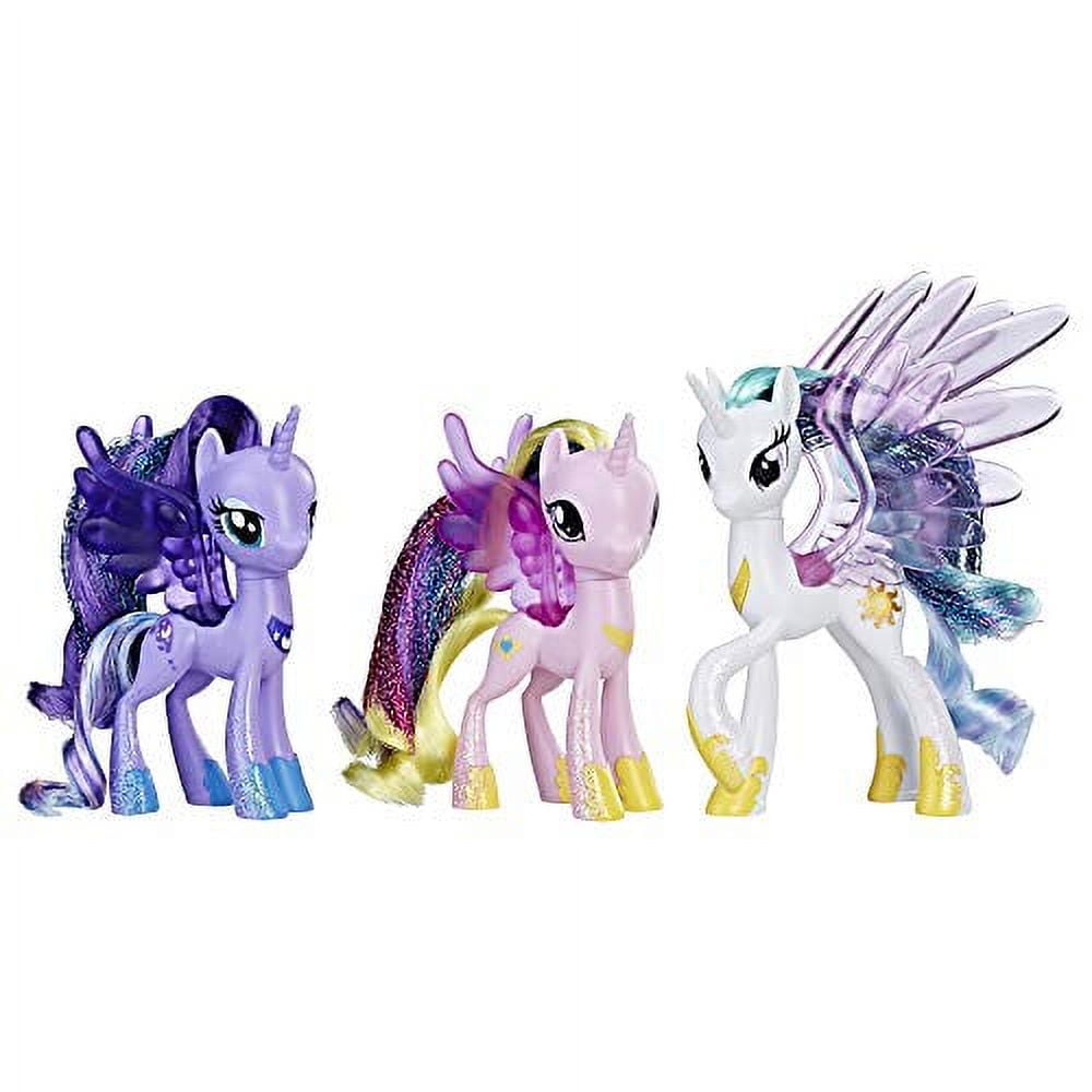 My Little Pony Princess Celestia, Luna, and Cadance 3 Pack - 3-Inch Glitter  Unicorn Toys With Wings from the Movie