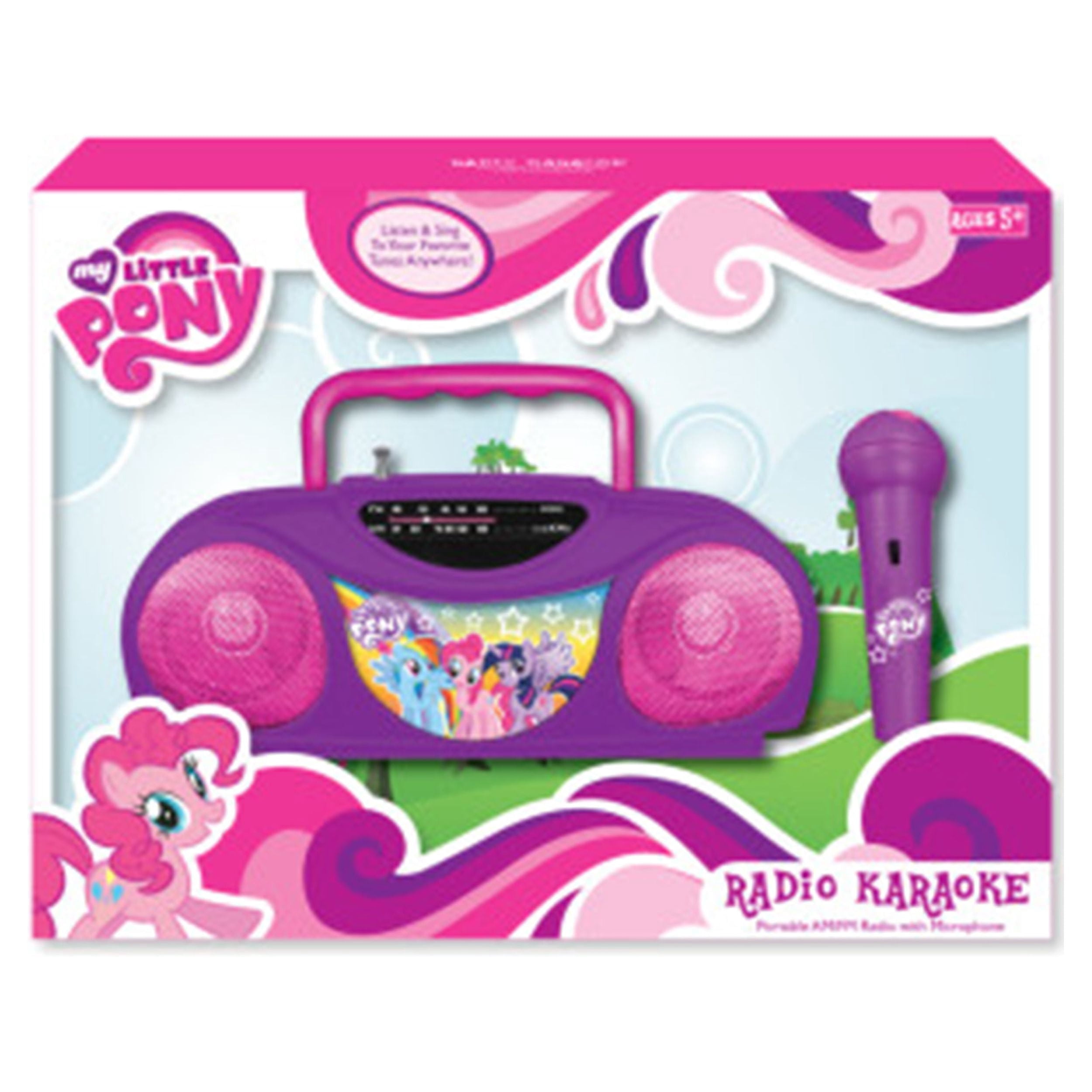 My Little Pony Radio Karaoke Portable FM Radio with Microphone