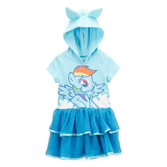 My Little Pony Rainbow Dash Costume with Hood and Ruffles for Toddlers, 2T