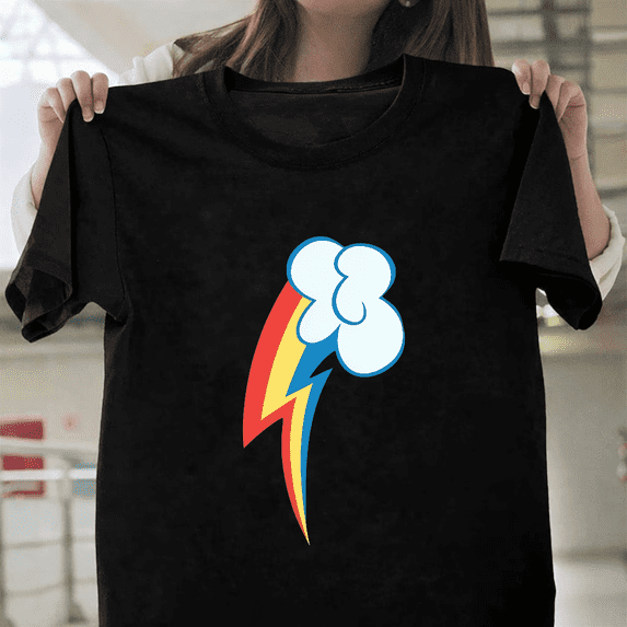 My Little Pony Rainbow Dash Cutie Mark Graphic Unisex T-Shirt, up to size 3XL.