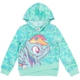thumbnail image 1 of My Little Pony Rainbow Dash Little Girls French Terry Pullover Crossover Hoodie Little Kid to Big Kid, 1 of 5