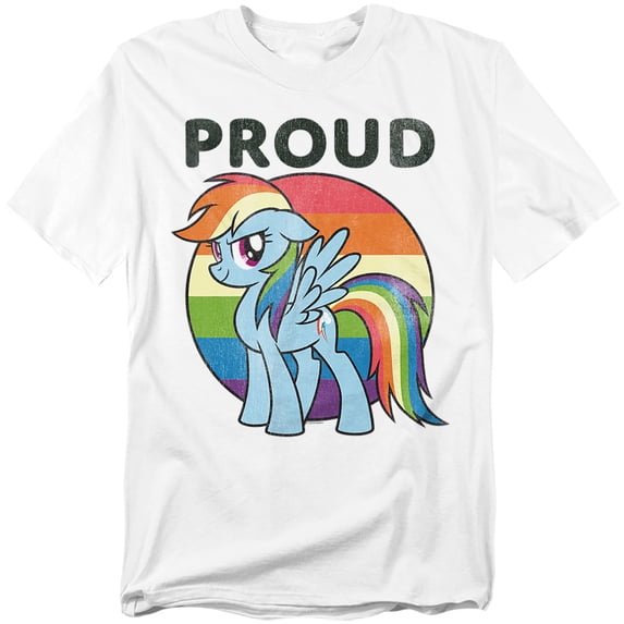 My Little Pony Rainbow Dash Pride Unisex Adult T Shirt (4X-Large) White
