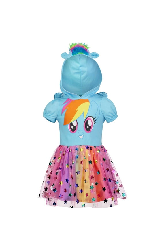 Rainbow Dash Toddler Girls Cosplay Tulle Dress Infant to Big Kid