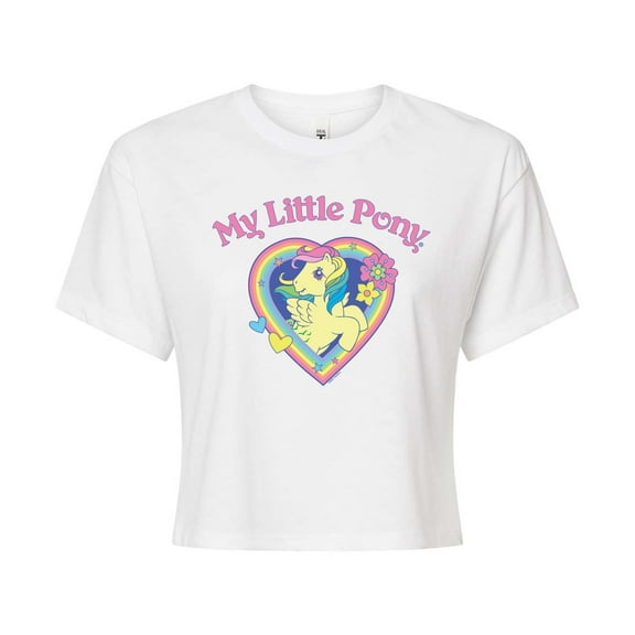 My Little Pony - Rainbow Heart - Junior's Cropped Tee