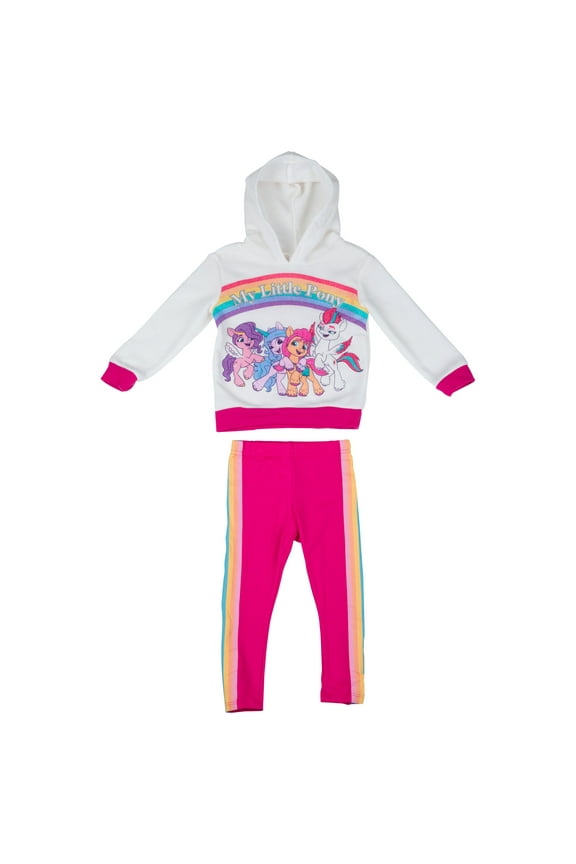 Rainbow Hugs Toddler 2-Piece Fleece Jacket Set-Toddler 4T