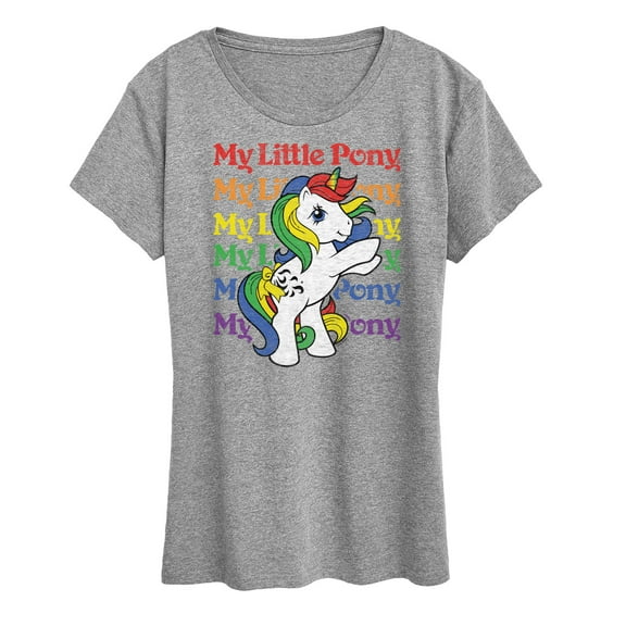 My Little Pony - Rainbow Repeated - LGBT Pride - Women's Short Sleeve Graphic T-Shirt