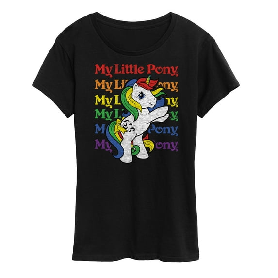 My Little Pony - Rainbow Repeated - LGBT Pride - Women's Short Sleeve Graphic T-Shirt