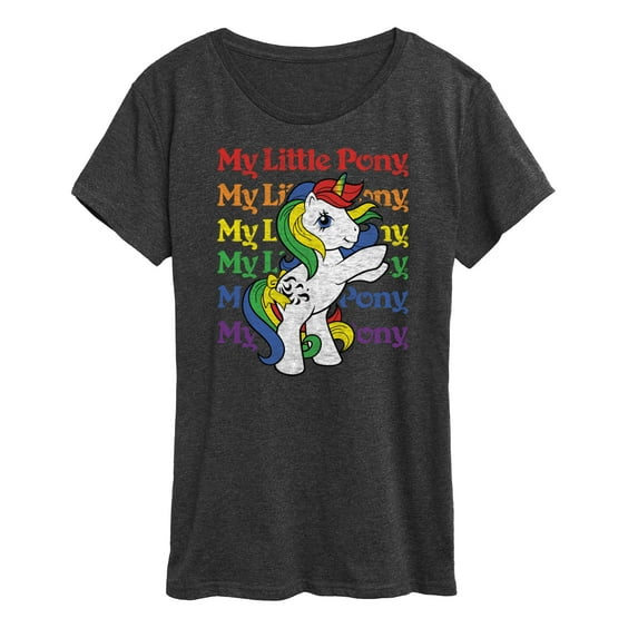 My Little Pony - Rainbow Repeated - LGBT Pride - Women's Short Sleeve Graphic T-Shirt