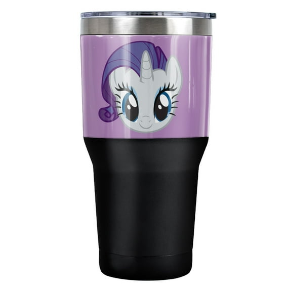 My Little Pony Rarity Head Stainless Steel Tumbler 30 oz Coffee Travel Cup, Vacuum Insulated & Double Wall with Leakproof Sliding Lid