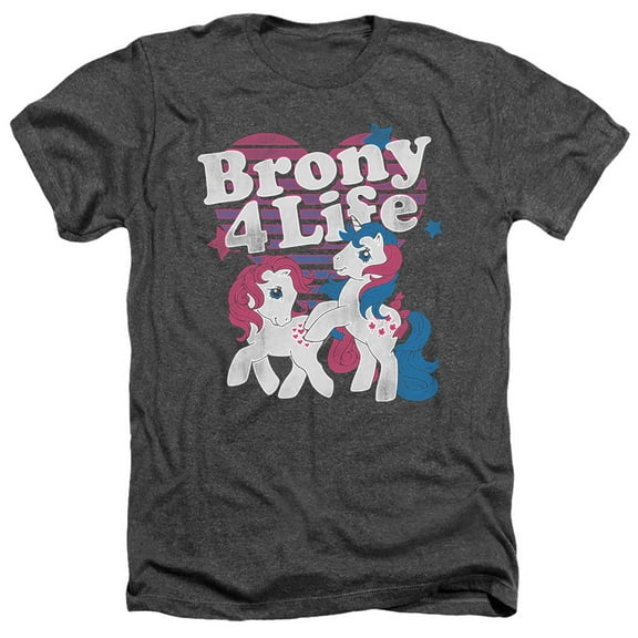 My Little Pony Retro - Brony 4 Life - Heather Short Sleeve Shirt - Large