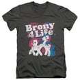 thumbnail image 1 of My Little Pony Retro - Brony 4 Life - Slim Fit V Neck Shirt - Medium, 1 of 2