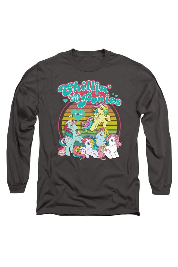 My Little Pony Retro - Chillin With My Ponies - Long Sleeve Shirt - Small