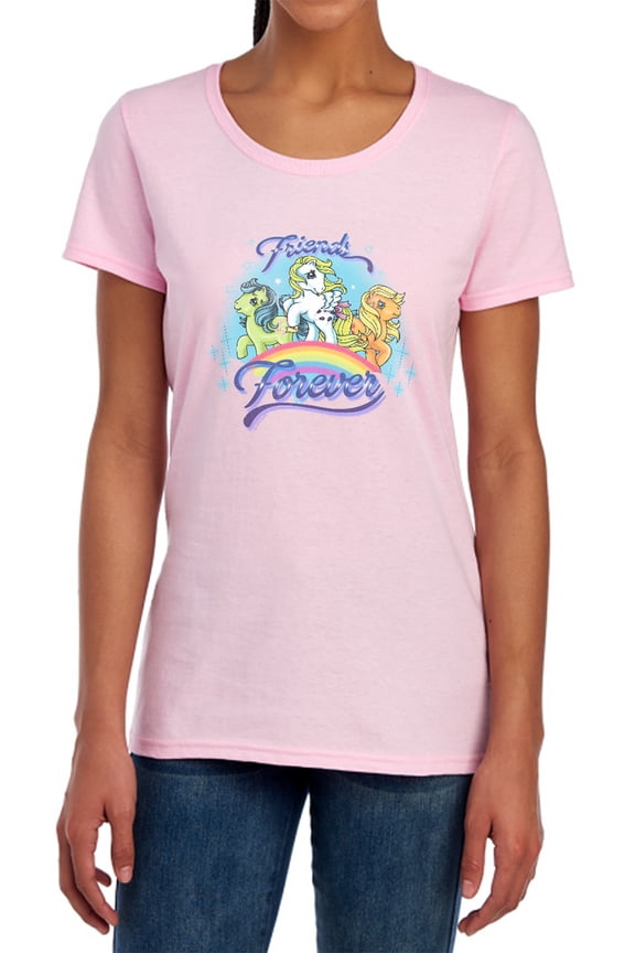 My Little Pony Retro Friends Forever Women's T Shirt, Pink, Medium