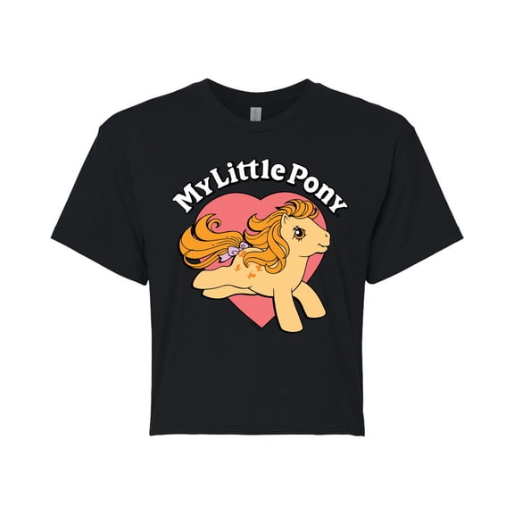 My Little Pony - Retro Heart Logo - Junior's Cropped Tee