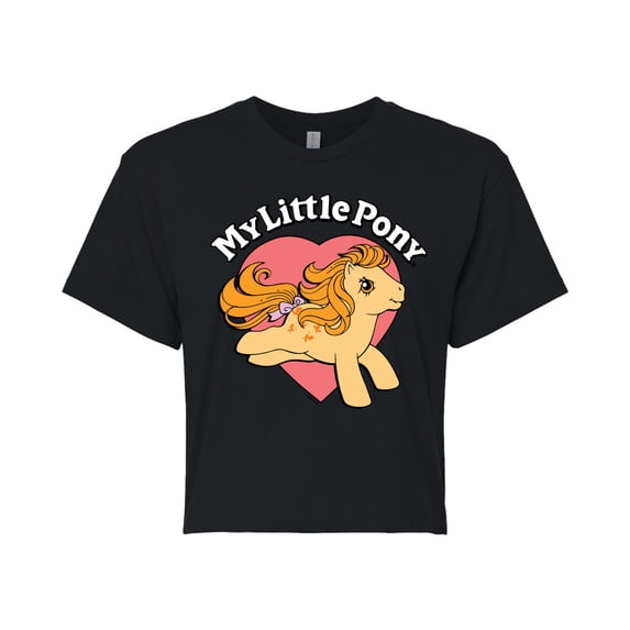 My Little Pony - Retro Heart Logo - Junior's Cropped Tee