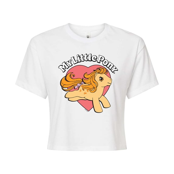 My Little Pony - Retro Heart Logo - Junior's Cropped Tee