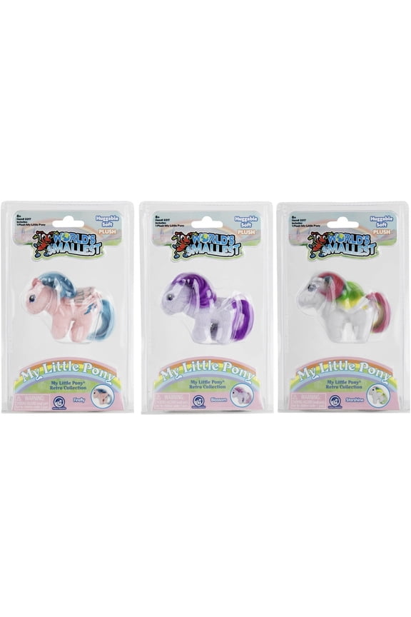 My Little Pony Retro Plush Toys, 3-Inch Keychain