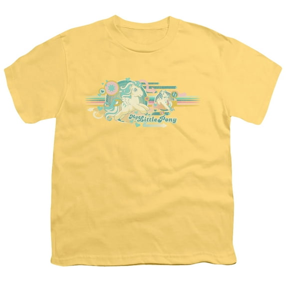 My Little Pony Retro Retro Stripes S/S Youth 18/1 T-Shirt Banana