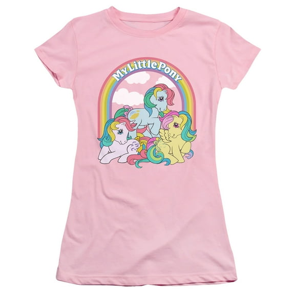My Little Pony Retro Under The Rainbow S/S Junior Women's T-Shirt Sheer Pink