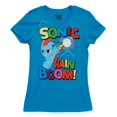 thumbnail image 1 of My Little Pony Sonic Rain Boom Juniors Turquoise Blue T-Shirt, 1 of 1