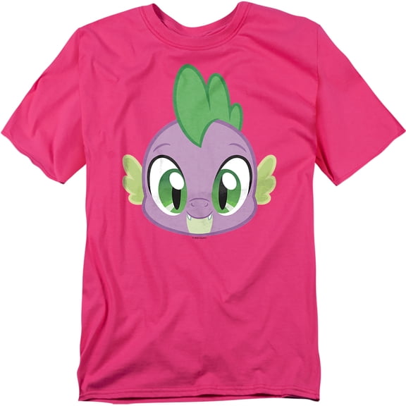My Little Pony Spike Face Unisex Adult T Shirt (X-Large) Hot Pink