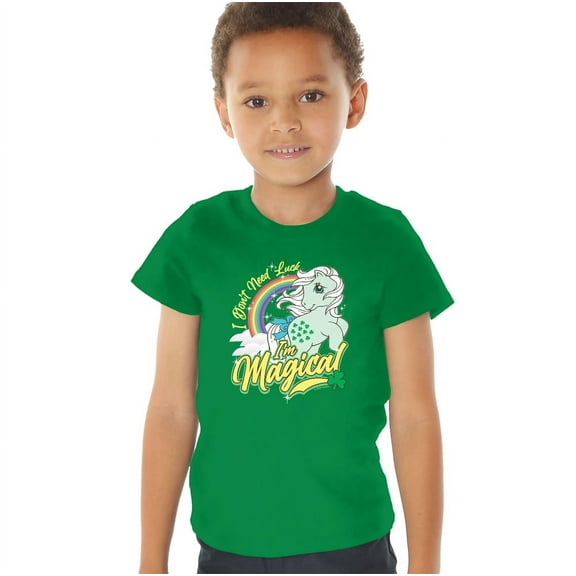 My Little Pony St Patricks Day I'm Magical Kids T Shirt (4) for Toddler Boys and Girls, Kelly Green