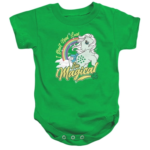 My Little Pony St Patricks Day I'm Magical Unisex Infant Snap Suit for Baby, Kelly Green, Medium