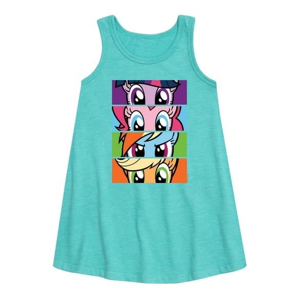 My Little Pony - Stacked Faces - Girls Aline Dress