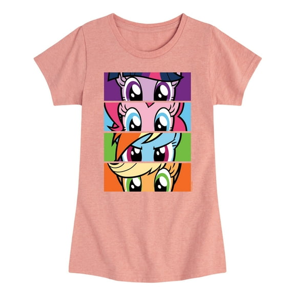 My Little Pony - Stacked Faces - Girls Fitted Short Sleeve Tee