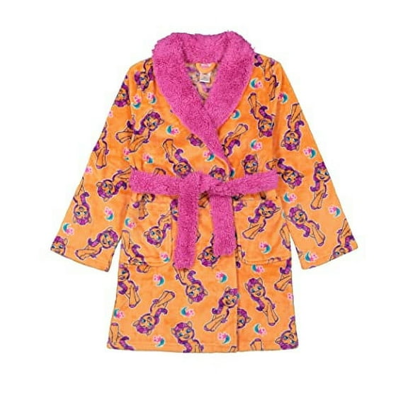 My Little Pony Sunny Starscout Girl's Minky Fleece Bathrobe, Robe (Size 10)
