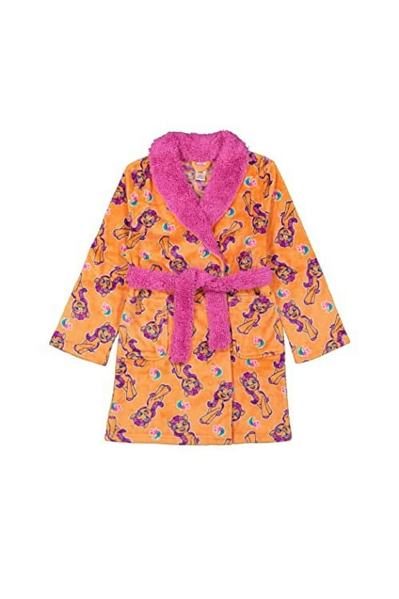 Sunny Starscout Girl's Minky Fleece Bathrobe, Robe (Size 10)