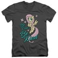 thumbnail image 1 of My Little Pony TV Be Kind S/S Adult V-Neck T-Shirt 30/1 T-Shirt Charcoal, 1 of 1
