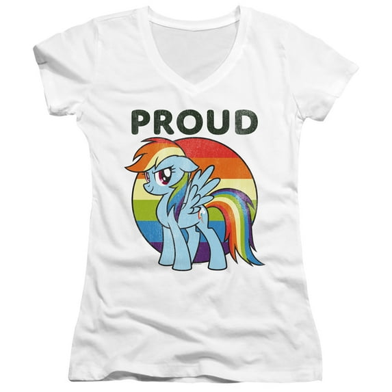 My Little Pony TV Proud Junior Women's V-Neck T-Shirt White