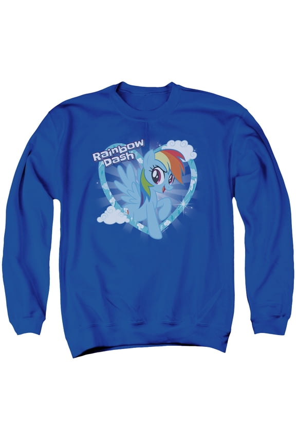 My Little Pony TV Rainbow Dash Adult Crewneck Sweatshirt Royal Blue