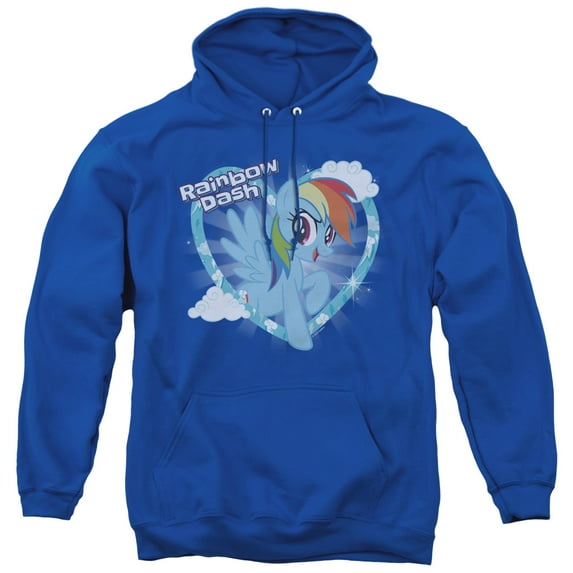 My Little Pony TV Rainbow Dash Adult Pullover Hoodie Sweatshirt Royal Blue