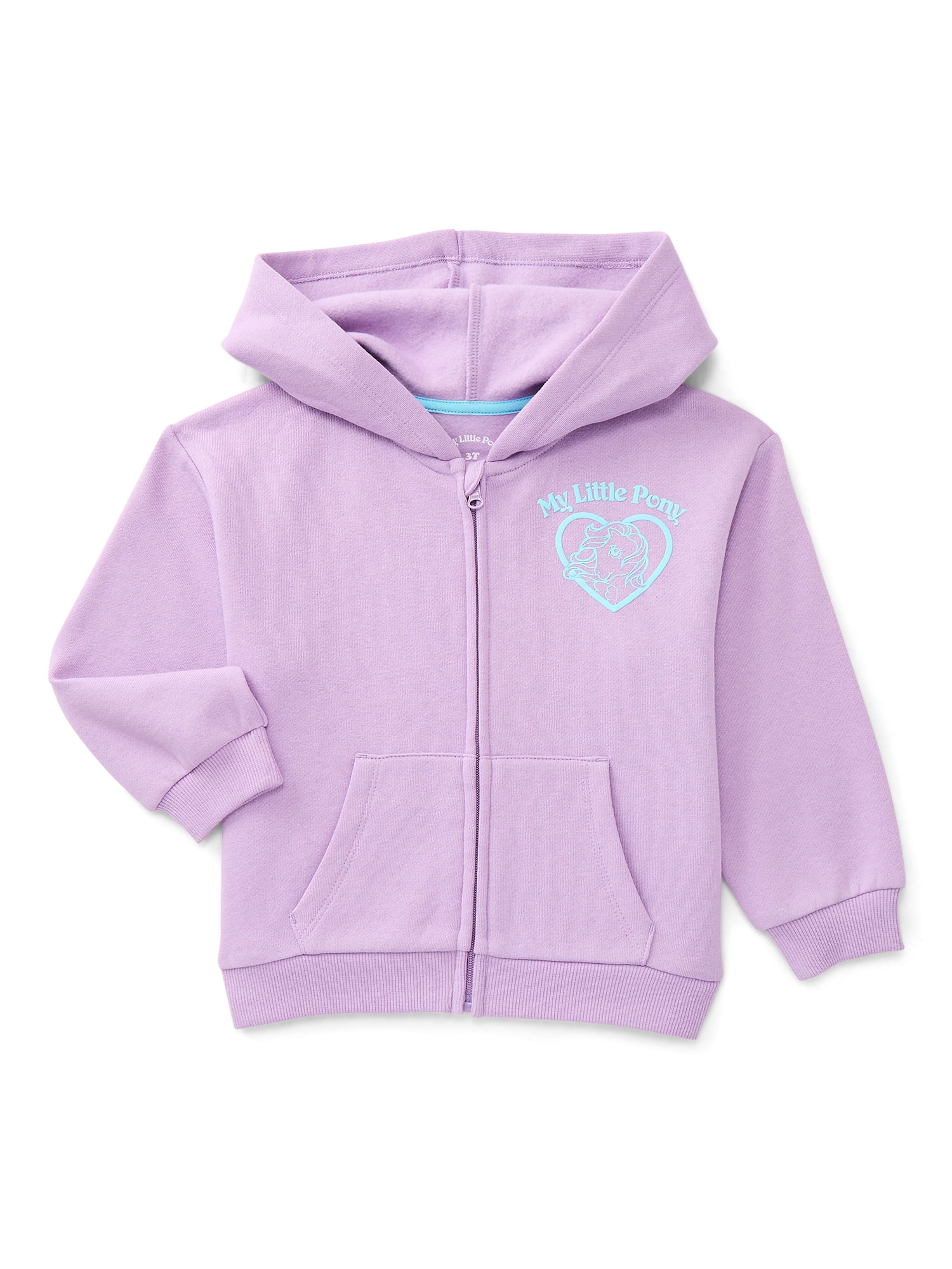 My Little Pony Toddler Girls' Full Zip Graphic Hoodie, Sizes 12M-5T