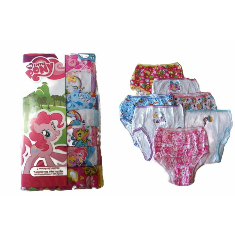 My Little Pony Toddler Girl Briefs Underwear, 7-Pack, Sizes 2T-4T 