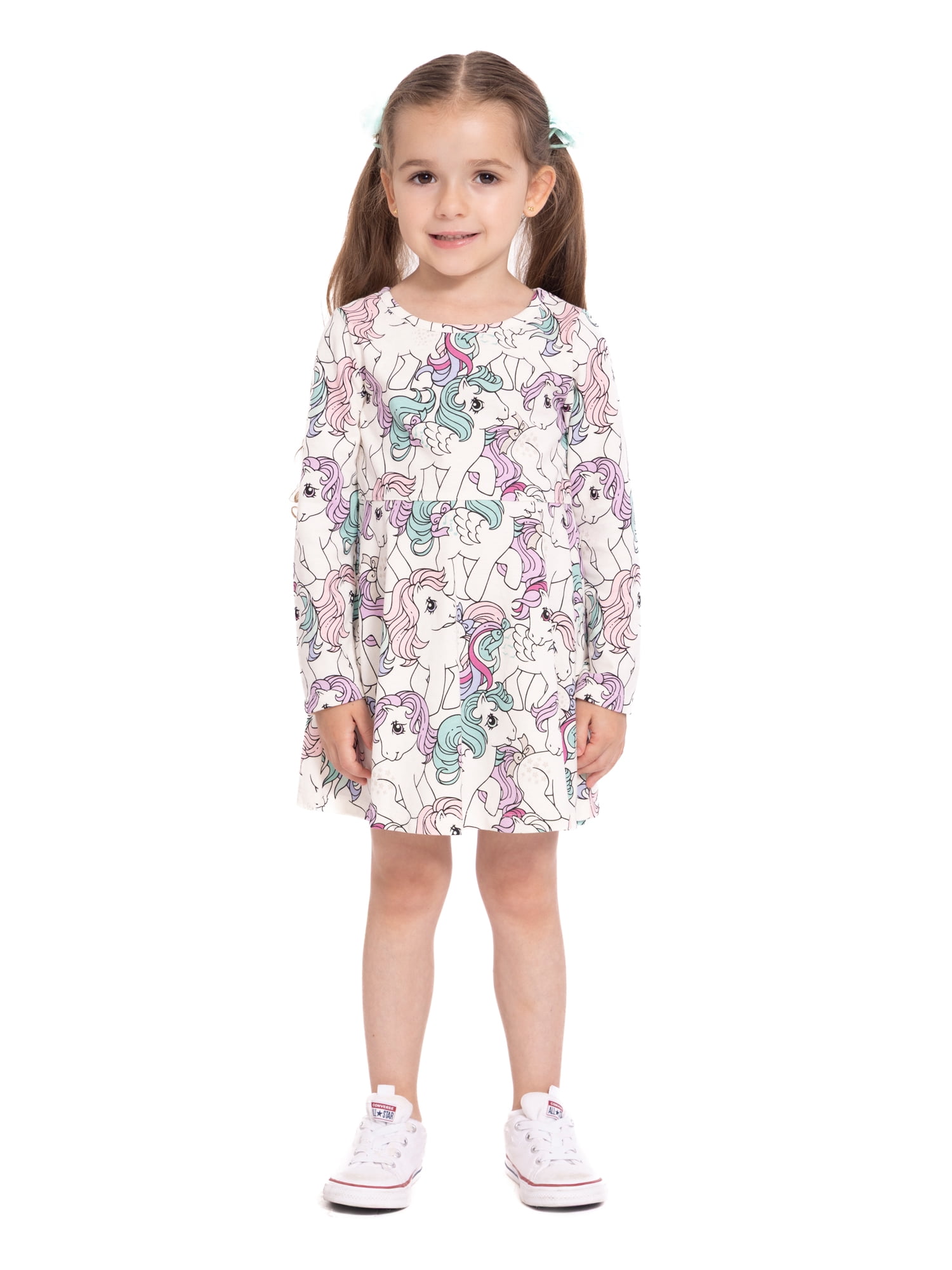 Hello Kitty - Brandclub - My Little Pony Toddler Girls' Print Dress with Long  Sleeves, Sizes 12M-5T