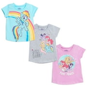 My Little Pony Toddler Girls 3 Pack T-Shirts Toddler to Big Kid