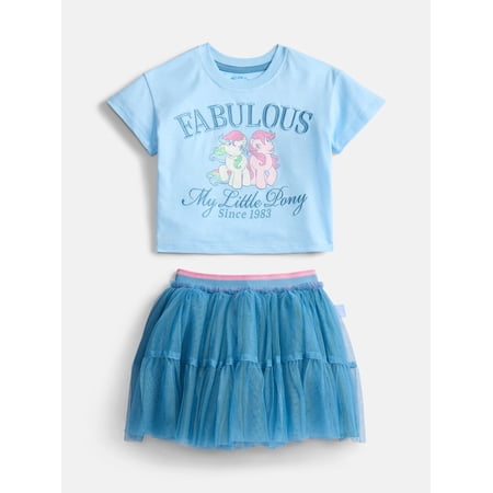 Minnie Mouse My Little Pony Toddler Girls Graphic Tee and Tutu Skirt Set, Sizes 12M-5T